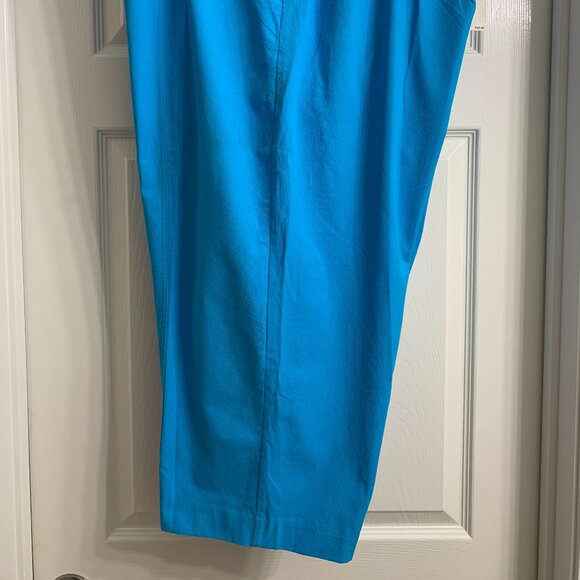 Alfred Dunner Women's Peacock Blue Capri Pants, Size 24W, NWT - Picture 2 of 6